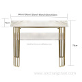 New Arrival Modern Style Beauty Salon Furniture Metal Marble Salon Nail Manicure Table with chair